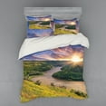 thumbnail image 1 of Ambesonne Nature Bedding Set 4 Pcs, Rising Sun Calm River, Queen, Multicolor, 1 of 3