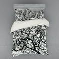 thumbnail image 1 of Ambesonne Nature Bedding Set 4 Pcs, Spooky Black Tree Branch, Queen, Black and White, 1 of 3