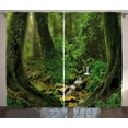 thumbnail image 1 of Ambesonne Nature Curtains 2 Panel Set, Nepal Jungle Forest, 108" x 108", Green, 1 of 3