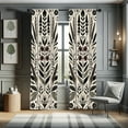 thumbnail image 1 of Ambesonne Nature Curtains 2 Panel Set, Sakura and Greenery Leaves, Pair of - 28" x 95", Eggshell Grey Pink, 1 of 4