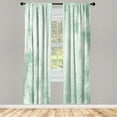 thumbnail image 1 of Ambesonne Nature Curtains, Cherry Blossoms Pattern Art, Pair of 28"x84", Mint Green, 1 of 2