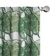 thumbnail image 1 of Ambesonne Nature Curtains, Classical Leaf Illustration, Pair of 28"x63", Forest Green Reseda Green, 1 of 5