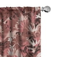 thumbnail image 1 of Ambesonne Nature Curtains, Flowers Watercolor Fashion, Pair of 28"x84", Dark Coral Blush and Pink, 1 of 5