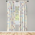thumbnail image 1 of Ambesonne Nature Curtains, Minimalist Rain Drops Print, Pair of 28"x63", Champagne Mauve, 1 of 2