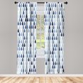 thumbnail image 1 of Ambesonne Nature Curtains, Minimalist Rain Drops Print, Pair of 28"x84", Sea Blue, 1 of 2