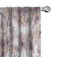thumbnail image 1 of Ambesonne Nature Curtains, Trees Watercolor Spots Art, Pair of 28"x84", Pale Orange and Grey Pink, 1 of 1