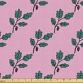 thumbnail image 1 of Ambesonne Nature Fabric by the Yard Upholstery, Digital Leaves and Branch, 10 Yards, Soft Pink Teal, 1 of 5