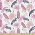 thumbnail image 1 of Ambesonne Nature Fabric by the Yard Upholstery, Exotic Banana Palm Leaves, 10 Yards, Pink Navy Blue Rose, 1 of 5