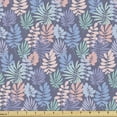 thumbnail image 1 of Ambesonne Nature Fabric by the Yard Upholstery, Summer Style Rhythmic Leaves, 5 Yards, Dark Indigo and Multicolor, 1 of 5