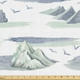 thumbnail image 1 of Ambesonne Nature Fabric by the Yard Upholstery, Woodland Mountain Birds Art, 10 Yards, Pale Grey Dark Ceil Blue, 1 of 5