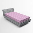 thumbnail image 1 of Ambesonne Nature Fitted Sheet, Abstract Fractal Circle, Twin XL Size, White and Lilac, 1 of 2