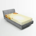 thumbnail image 1 of Ambesonne Nature Fitted Sheet, Autumn Leaves and Tree, Twin Size, Multicolor, 1 of 3