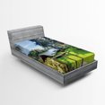 thumbnail image 1 of Ambesonne Nature Fitted Sheet, Backyard Garden Spring, Twin XL Size, Multicolor, 1 of 2