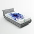 thumbnail image 1 of Ambesonne Nature Fitted Sheet, Earth Cornflower, Twin XL Size, Navy Blue White, 1 of 3