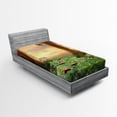 thumbnail image 1 of Ambesonne Nature Fitted Sheet, Enchanted Woods Sunset, Twin Size, Multicolor, 1 of 2