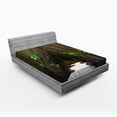 thumbnail image 1 of Ambesonne Nature Fitted Sheet, Fantasy Tree Cave Moss, Queen Size, Fern Green Chocolate, 1 of 2