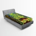 thumbnail image 1 of Ambesonne Nature Fitted Sheet, Latent Pavillion Cliff, Twin Size, Multicolor, 1 of 3