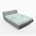 thumbnail image 1 of Ambesonne Nature Fitted Sheet, Leaf Braches Pattern, Full Size, Sage Green Turquoise, 1 of 3