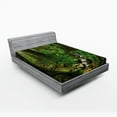 thumbnail image 1 of Ambesonne Nature Fitted Sheet, Nepal Jungle Forest, Full Size, Green, 1 of 3