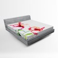 thumbnail image 1 of Ambesonne Nature Fitted Sheet, Pastel Nature, Queen Size, White Red Green, 1 of 2