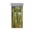 thumbnail image 1 of Ambesonne Nature Fitted Sheet & Pillow Sham Set, Braches in Spring, Twin, Green Brown, 1 of 2
