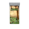 thumbnail image 1 of Ambesonne Nature Fitted Sheet & Pillow Sham Set, Enchanted Woods Sunset, Twinxl, Multicolor, 1 of 2