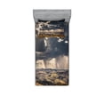 thumbnail image 1 of Ambesonne Nature Fitted Sheet & Pillow Sham Set, Fluffy Clouds Mountains, Twinxl, Multicolor, 1 of 2