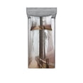 thumbnail image 1 of Ambesonne Nature Fitted Sheet & Pillow Sham Set, Forest in Foggy Morning, Twinxl, Grey Brown, 1 of 3