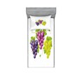 thumbnail image 1 of Ambesonne Nature Fitted Sheet & Pillow Sham Set, Ivy Burgundy Region, Twin, Purple Green, 1 of 2