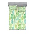 thumbnail image 1 of Ambesonne Nature Fitted Sheet & Pillow Sham Set, Leaves Forest Pattern, Full, Multicolor, 1 of 2