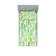 thumbnail image 1 of Ambesonne Nature Fitted Sheet & Pillow Sham Set, Leaves Forest Pattern, Twinxl, Multicolor, 1 of 2