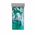 thumbnail image 1 of Ambesonne Nature Fitted Sheet & Pillow Sham Set, Marble Caves Lake, Twinxl, Turquoise Grey, 1 of 2