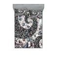 thumbnail image 1 of Ambesonne Nature Fitted Sheet & Pillow Sham Set, Mountain Volcanic Stones, Queen, Slate Blue Dimgray, 1 of 3