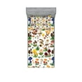thumbnail image 1 of Ambesonne Nature Fitted Sheet & Pillow Sham Set, Mushrooms Wild Organic, Twin, Multicolor, 1 of 2