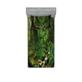thumbnail image 1 of Ambesonne Nature Fitted Sheet & Pillow Sham Set, Nepal Jungle Forest, Twinxl, Green, 1 of 2