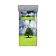 thumbnail image 1 of Ambesonne Nature Fitted Sheet & Pillow Sham Set, Old Tree in Grass Field, Twinxl, Green Blue, 1 of 2