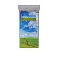thumbnail image 1 of Ambesonne Nature Fitted Sheet & Pillow Sham Set, Path in Meadow Rural, Twinxl, Blue, 1 of 2