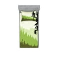 thumbnail image 1 of Ambesonne Nature Fitted Sheet & Pillow Sham Set, Pine Tree Silihouette, Twin, Lime Green Army Green, 1 of 2