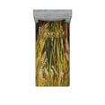thumbnail image 1 of Ambesonne Nature Fitted Sheet & Pillow Sham Set, Plant Forest Farm Leaves, Twin, Multicolor, 1 of 2