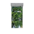 thumbnail image 1 of Ambesonne Nature Fitted Sheet & Pillow Sham Set, River Landscape Trees, Twinxl, Green, 1 of 2