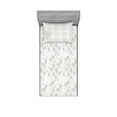 thumbnail image 1 of Ambesonne Nature Fitted Sheet & Pillow Sham Set, Romantic Home Flowers, Twin, Pale Grey, 1 of 2