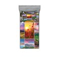 thumbnail image 1 of Ambesonne Nature Fitted Sheet & Pillow Sham Set, Summer Home Landscape, Twinxl, Red Yellow Green, 1 of 2