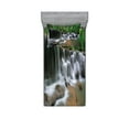 thumbnail image 1 of Ambesonne Nature Fitted Sheet & Pillow Sham Set, Tropical Forest Scenery, Twin, Forest Green Brown White, 1 of 2