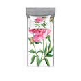 thumbnail image 1 of Ambesonne Nature Fitted Sheet & Pillow Sham Set, Vintage Peony, Twinxl, Pink White Green, 1 of 2
