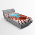 thumbnail image 1 of Ambesonne Nature Fitted Sheet, Seashells and Red Coral, Twin XL Size, Dark Orange Burgundy, 1 of 2