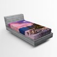 thumbnail image 1 of Ambesonne Nature Fitted Sheet, Secret Paradise Forest, Twin Size, Grey Pink, 1 of 2
