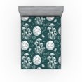 thumbnail image 1 of Ambesonne Nature Fitted Sheet, Space Minimalist Moon Art, King Size, Jade Green Eggshell, 1 of 5
