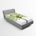 thumbnail image 1 of Ambesonne Nature Fitted Sheet, Summer Tree Blossoms, Twin XL Size, Green Brown White, 1 of 2