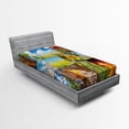 thumbnail image 1 of Ambesonne Nature Fitted Sheet, Sunflower Corn Wheat, Twin Size, Multicolor, 1 of 2