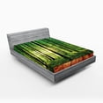 thumbnail image 1 of Ambesonne Nature Fitted Sheet, Sunlight Forest Trees, Full Size, Green Brown, 1 of 3